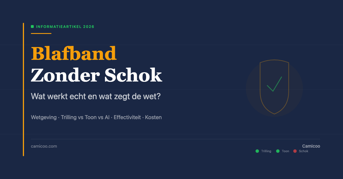 Camicoo anti-bark collar zonder schok 2026 — welke methode werkt echt