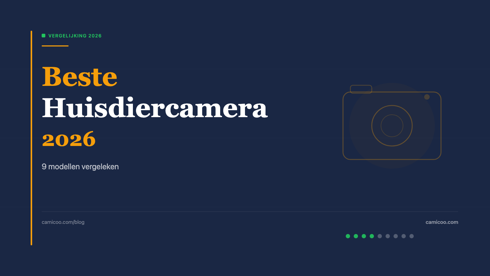 Camicoo pet camera vergelijking 2026 — 9 producten getest