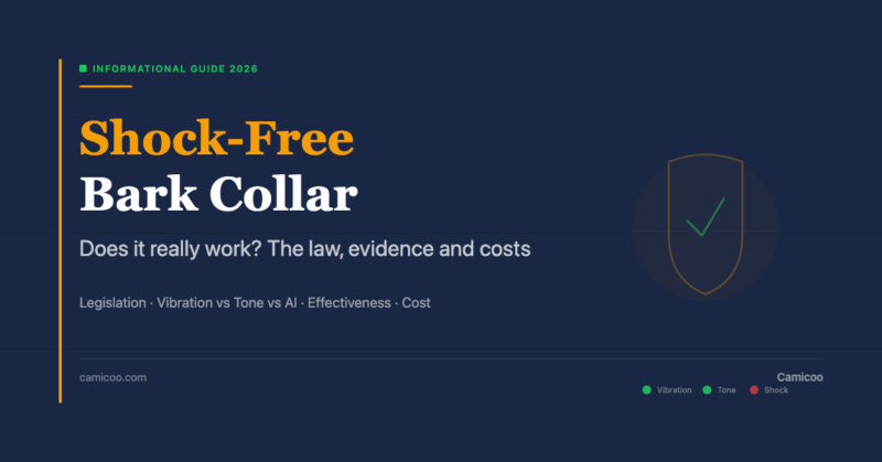 Camicoo shock-free anti-bark collar 2026 — which methods actually work