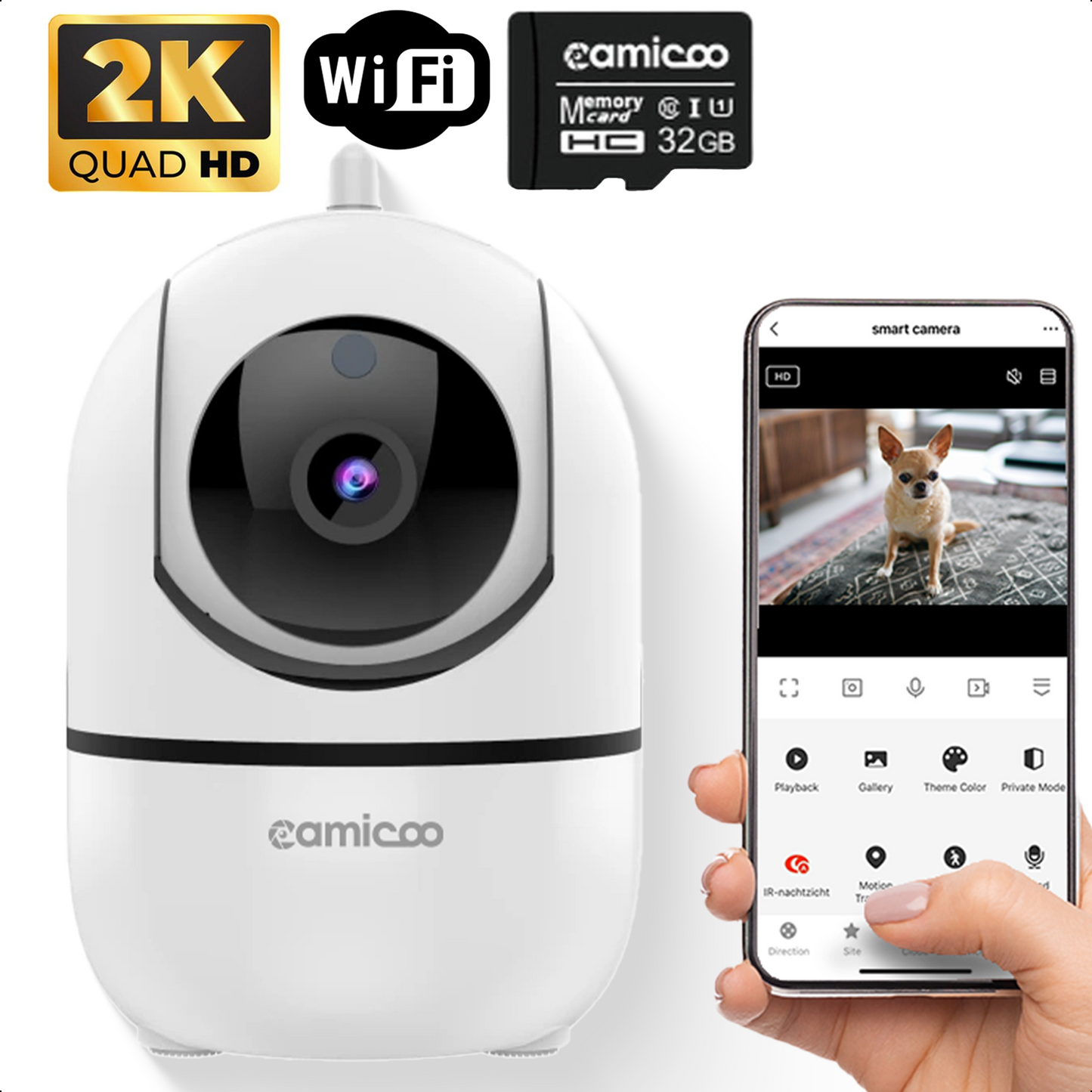 Camicoo® - Huisdiercamera - Wit