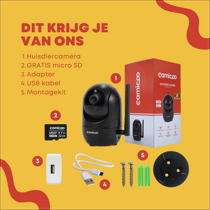 Camicoo® - Huisdiercamera - Zwart